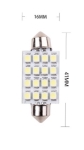 LED Лед Диодни Крушки, 16 SMD 5050 , 31мм, 36мм, 39мм, 41мм, 12V, Бяла Светлина