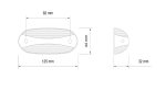 LED Светодиоден Страничен Габарит, Оранжев, Бял, Червен цвят, 125mm x 44mm 24V