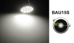 LED Лед Крушки, 22 SMD, BA15S 1156 (P21W), BAU15S 1156 (PY21W), 12V - 24V, Бяла, Оранжева, Червена, Синя Светлина