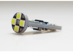 Комплект от 2 броя T10 Led крушки в блистер 12 SMD светодиода, W5W, Canbus, 12V - 24V , бяла светлина 6000K