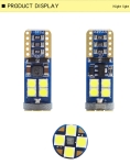 Комплект от 2 броя T10 Led крушки в блистер 12 SMD светодиода, W5W, Canbus, 12V - 24V , бяла светлина 6000K