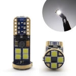 Комплект от 2 броя T10 Led крушки в блистер 12 SMD светодиода, W5W, Canbus, 12V - 24V , бяла светлина 6000K