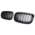 Двойни Бъбреци Решетки За БМВ BMW X5 X6 E70 E71 E72 2007-2014 Черен Гланц Лак
