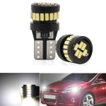 Комплект от 2 броя LED Лед Диодни Крушки За Габарит Т10 W5W 24 SMD 12V-24V Canbus - Error free Без грешки Бяла Светлина в блистер