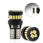 Комплект от 2 броя LED Лед Диодни Крушки За Габарит Т10 W5W 24 SMD 12V-24V Canbus - Error free Без грешки Бяла Светлина в блистер