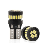 Комплект от 2 броя LED Лед Диодни Крушки За Габарит Т10 W5W 24 SMD 12V-24V Canbus - Error free Без грешки Бяла Светлина в блистер