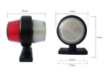 Комплект от 2 броя 12-24V ЛЕД LED Диодни Странични Маркери Рогчета Светлини неон ефект За Камион Ремарке Каравана Кемпер АТВ бяло-червено