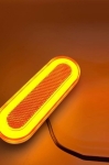 LED ЛЕД Светодиоден Водоустойчив Oранжев Габарит Маркер Токос със Стойка Неон Ефект 12 - 24V за камион бус ван пикап ремарке каравана платформа и др. 120 x 44 mm