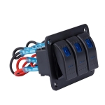 Панел за вграждане с 3 бутона ON-OFF универсални 12-24V за LED светлини бар фарове лебедки лампи за кола камион каравана джипове лодка и др.