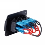 Панел за вграждане с 3 бутона ON-OFF универсални 12-24V за LED светлини бар фарове лебедки лампи за кола камион каравана джипове лодка и др.