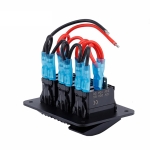 Панел за вграждане с 3 бутона ON-OFF универсални 12-24V за LED светлини бар фарове лебедки лампи за кола камион каравана джипове лодка и др.
