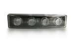1бр преден габарит LED сенник маркер за Скания Scania - 180mm x 45 mm с букса Бяло стъкло Оранжева светлина