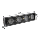 1бр преден габарит LED сенник маркер за Скания Scania - 180mm x 45 mm с букса Бяло стъкло Оранжева светлина