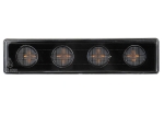 1бр преден габарит LED сенник маркер за Скания Scania - 180mm x 45 mm с букса Бяло стъкло Оранжева светлина
