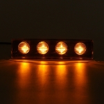1бр преден габарит LED сенник маркер за Скания Scania - 180mm x 45 mm с букса Бяло стъкло Оранжева светлина