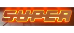 Светодиоден LED ЛЕД Надпис табела SUPER 24V оранжева светлина 40 x 7cm