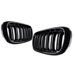 Двойни Бъбреци Решетки За БМВ BMW X5 X6 F15 F85 F16 F86 2014+ Черен Гланц Лак