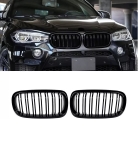 Двойни Бъбреци Решетки За БМВ BMW X5 X6 F15 F85 F16 F86 2014+ Черен Гланц Лак
