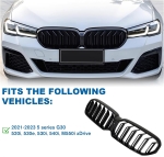 Двойни Бъбреци Решетки За BMW 5 SERIES G30 G31 LCI БМВ 5-та Серия Facelift BMW G30 G31 G38 2020г.-2023г. Черен Гланц Лак