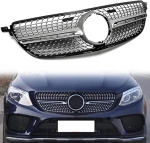 Хромирана Предна Решетка с място за камера За Mercedes Benz GL Class Coupe Мерцедес G-КЛАСА Купе C292 W292 2015 2016 2017 2018 2019 GLE350 GLE350 400 GLE43