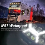 LED мощен диоден фар халоген лампа 12V-24V 90W бяло-жълто за АТВ джип камион трактор земеделски и селскостопански машини и др.