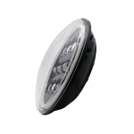 Универсален 7" инча 18см ЛЕД LED фар лампа халоген 12V-24V къси/дълги с DRL дневни светлини мигач бяло-жълто 4800lm за АТВ джип мотоциклет камион трактор и др.
