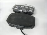 LED ЛЕД диоден фар халоген лампа 12V - 24V 48W бяло-жълто с черно стъкло за АТВ джип камион трактор земеделски и селскостопански машини и др. 245 x 139.4 x 90 mm E-mark E9