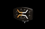 LED ЛЕД диоден фар халоген лампа 12V - 24V 48W бяло-жълто с черно стъкло за АТВ джип камион трактор земеделски и селскостопански машини и др. 245 x 139.4 x 90 mm E-mark E9