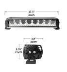 45 cm 12 - 24 V Висококачествен Led Bar Лед Бар Диоден Прожектор DRL с бяла габаритна светлина и оранжева аварийна блиц 80W 5500LM