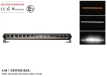 55 см Висококачествен 4 в 1 Led Bar Лед Бар Диоден Прожектор DRL с бяла габаритна светлина и оранжева аварийна блиц 80W 3800LM