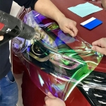 Зелено Хамелеоново Защитно Декоративно Фолио за фарове стопове и мигачи 30 см х 10м