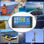 Соларен Заряден Контролер 20A PMW 12V 24V LCD Дисплей, Двойни USB Портове, Защитна Система