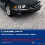 Комплект тунинг фарове с Angel Eyes за BMW 5-та серия E39 1997–2003г. черни с крушки