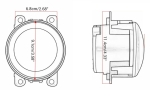 Комплект 2 броя LED фарове за мъгла Dacia, Renault, Ford, Citroen, Suzuki, бяла светлина, Ø91 мм, 12V, алуминиев корпус, H8/H11 букса