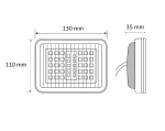LED стоп-габарит с 70 LED диода, 12-24V, с 2 функции – стоп и габаритна светлина
