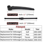 Комплект задна чистачка с рамо и перо 330mm за VW Golf Mk5, Polo, Touran, Golf GTI R32