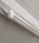 LED Лампа бяла светлина 72 LED, 12V/24V, 6500K, 33 см – Алуминиев корпус, с кабел и букса за свързване