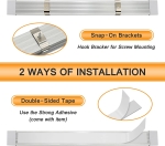 LED Лампа бяла светлина 72 LED, 12V/24V, 6500K, 33 см – Алуминиев корпус, с кабел и букса за свързване