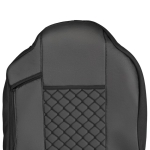 Комплект 1+1 тапицерия от еко кожа за MAN TGX 2015-2020 - черно