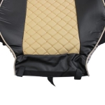 Комплект 1+1 тапицерия от еко кожа за MAN TGX 2015-2020 - бежово-черно