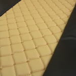 Комплект 1+1 тапицерия от еко кожа за MAN TGX 2015-2020 - бежово-черно