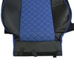 Комплект 1+1 тапицерия от еко кожа за MAN TGX 2015-2020 - синьо-черно