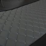 Комплект 1+1 тапицерия от еко кожа за MAN TGX 2015-2020 - сиво-черно