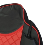 Комплект 1+1 тапицерия от еко кожа за MAN TGX 2015-2020 - червено-черно