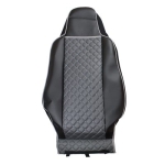 Комплект 1+1 тапицерия от еко кожа за MAN TGX EURO 6 2021+ - сиво-черно