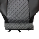 Комплект 1+1 тапицерия от еко кожа за MAN TGX EURO 6 2021+ - сиво-черно