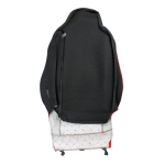 Комплект 1+1 тапицерия от еко кожа за MAN TGX EURO 6 2021+ - червено-черно