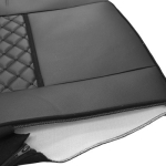 Комплект 1+1 тапицерия от еко кожа за DAF XF 106 2015-2021 - черно