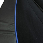 Комплект 1+1 тапицерия от еко кожа за DAF XF 106 2015-2021 - синьо-черно