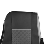 Комплект 1+1 тапицерия от еко кожа за DAF XF 106 2015-2021 - сиво-черно